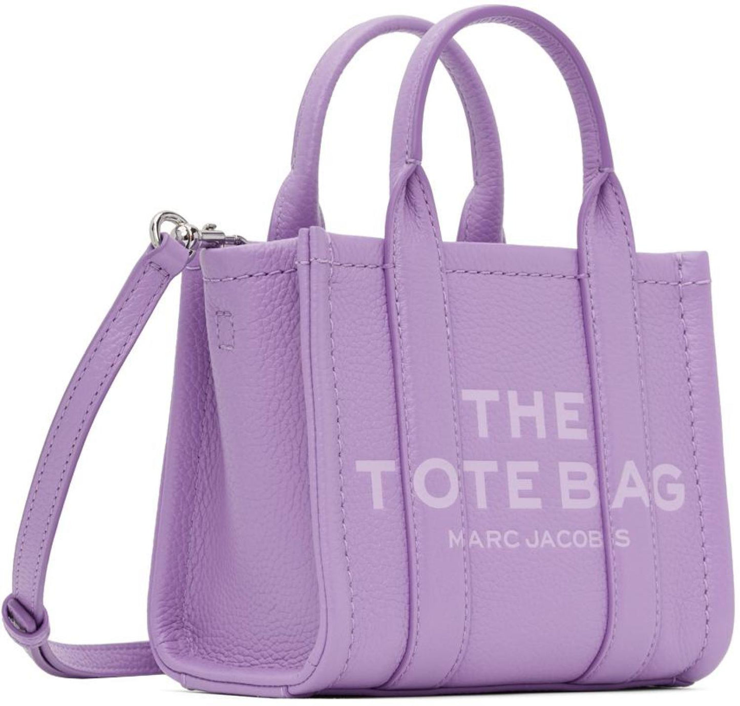 Purple 'The Leather Mini Tote Bag' Tote