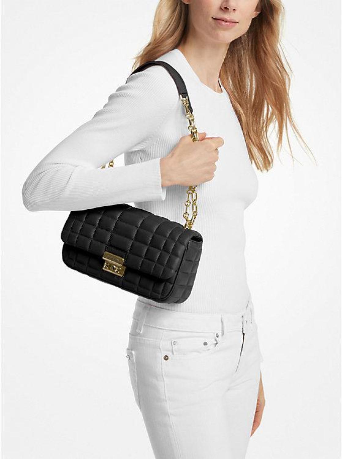 Tribeca Large Quilted Leather Shoulder Bag