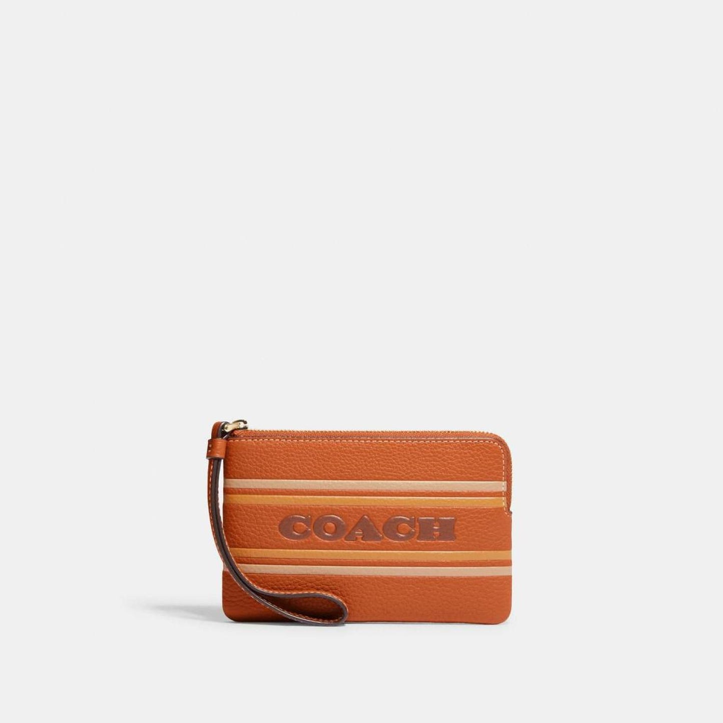 Coach Outlet Corner Zip Wristlet With Coach Stripe