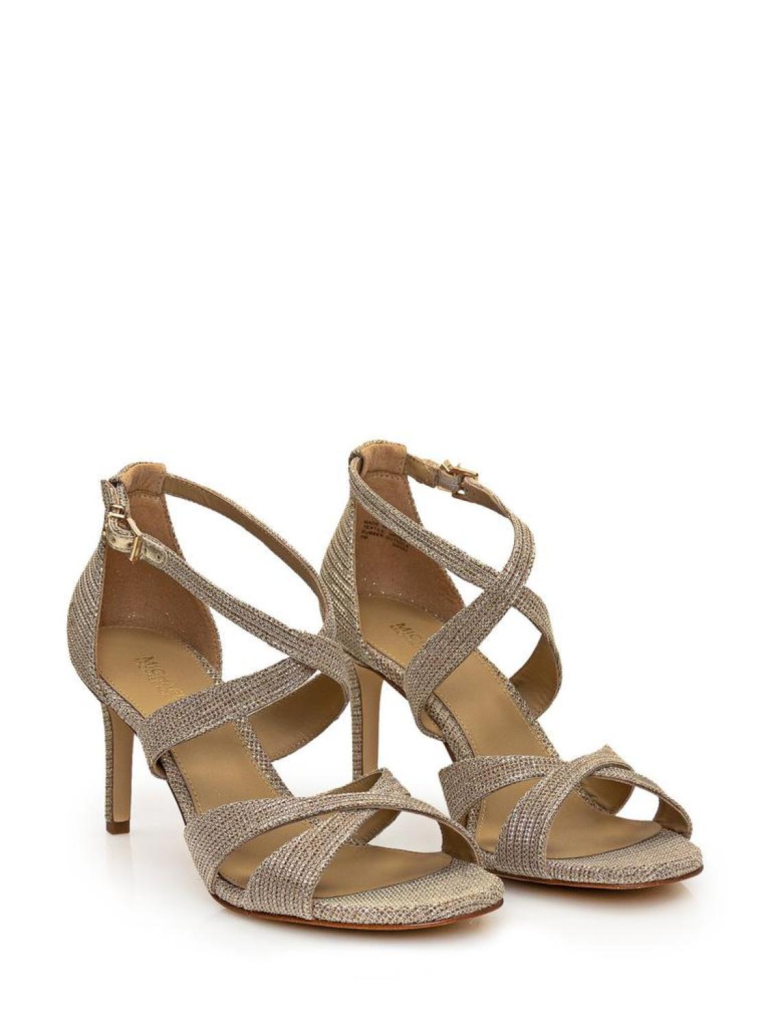 Michael Michael Kors Kinsley Crossover-Strap Heeled Sandals