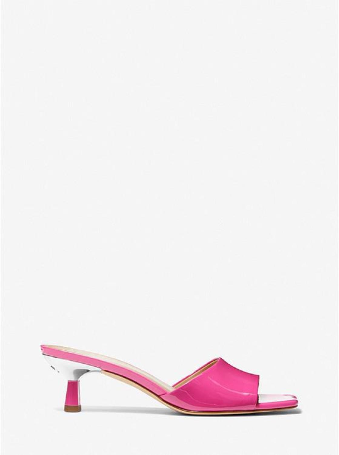 Amal Patent Leather Kitten Sandal