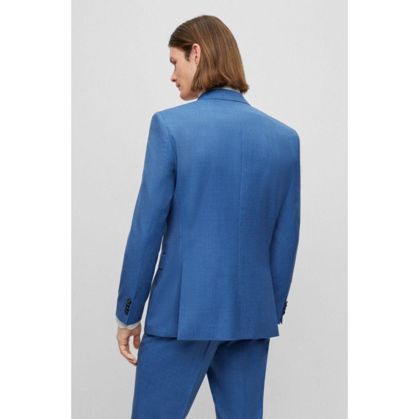 Regular-fit suit in virgin wool with full lining