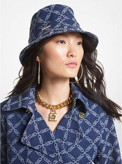 Empire Logo Jacquard Denim Bucket Hat