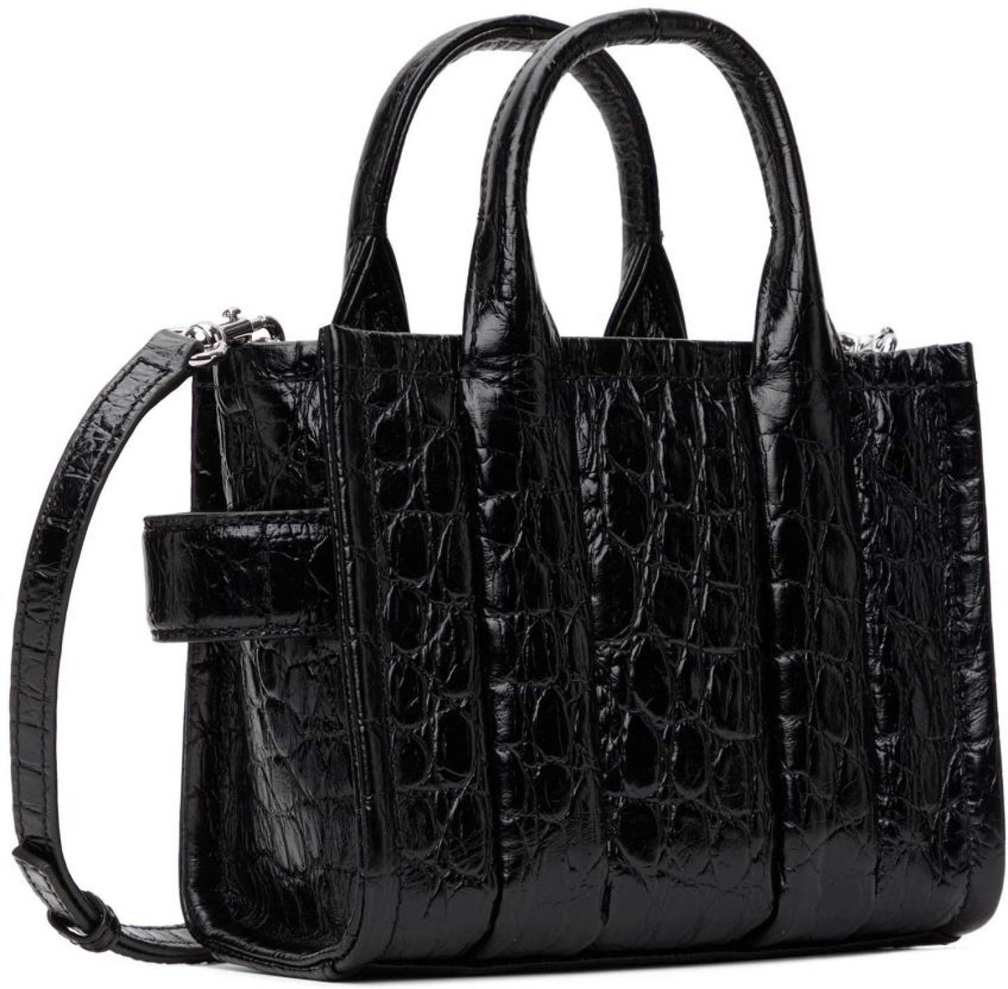 Black 'The Croc-Embossed Mini' Tote