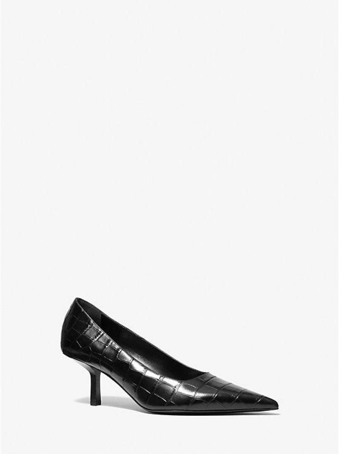 Frankie Crocodile Embossed Leather Pump