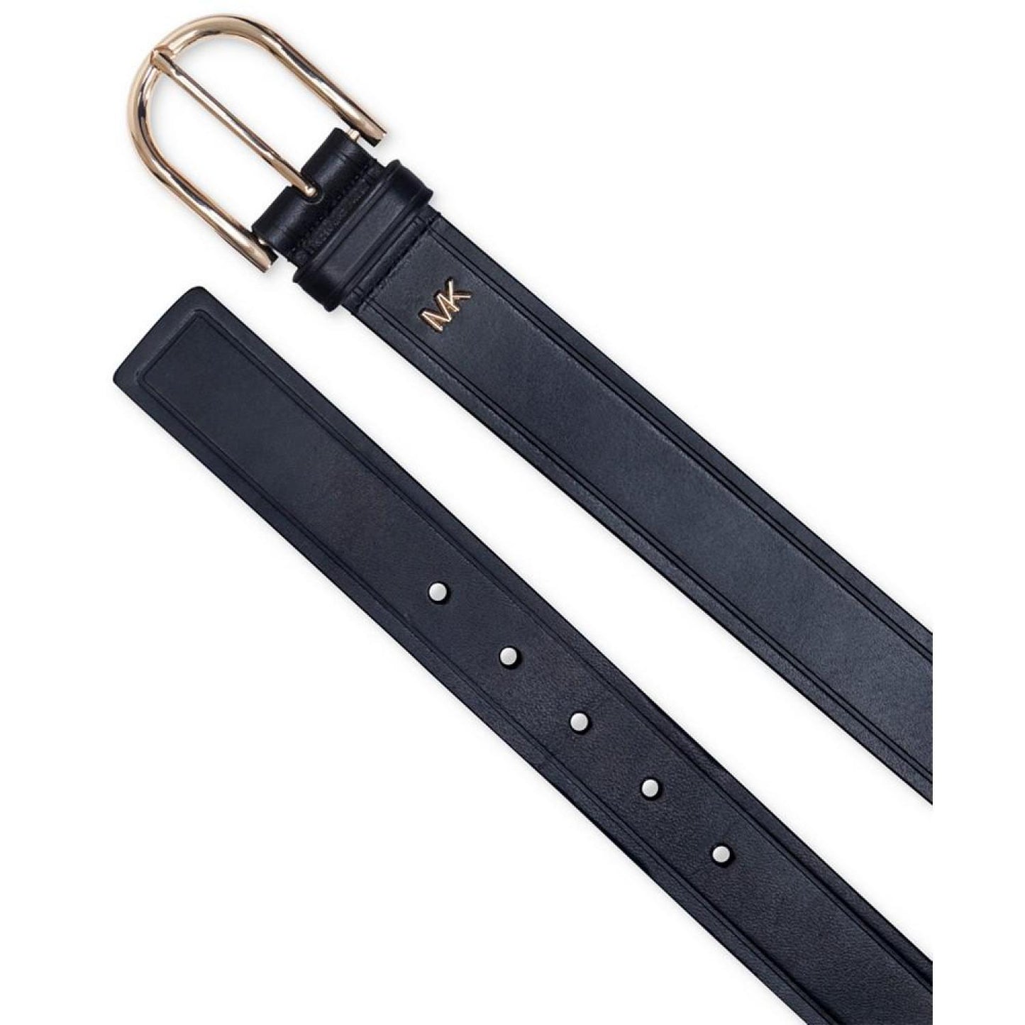 Women's Gold-Tone-Buckle Leather Belt