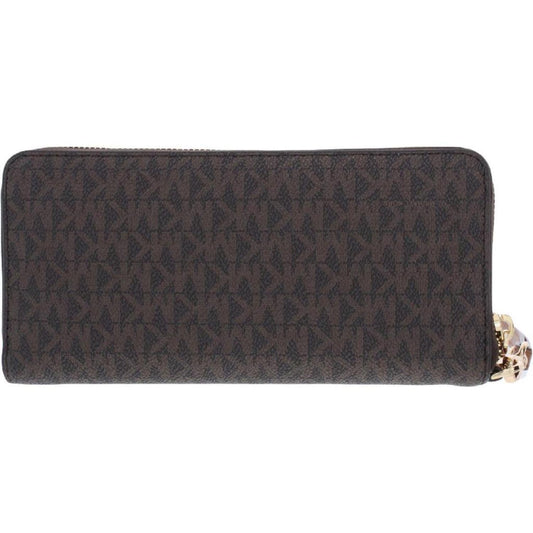 Womens Coated Canvas Clutch Wristlet Wallet