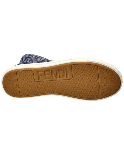 FENDI Domino FF Canvas High-Top Sneaker