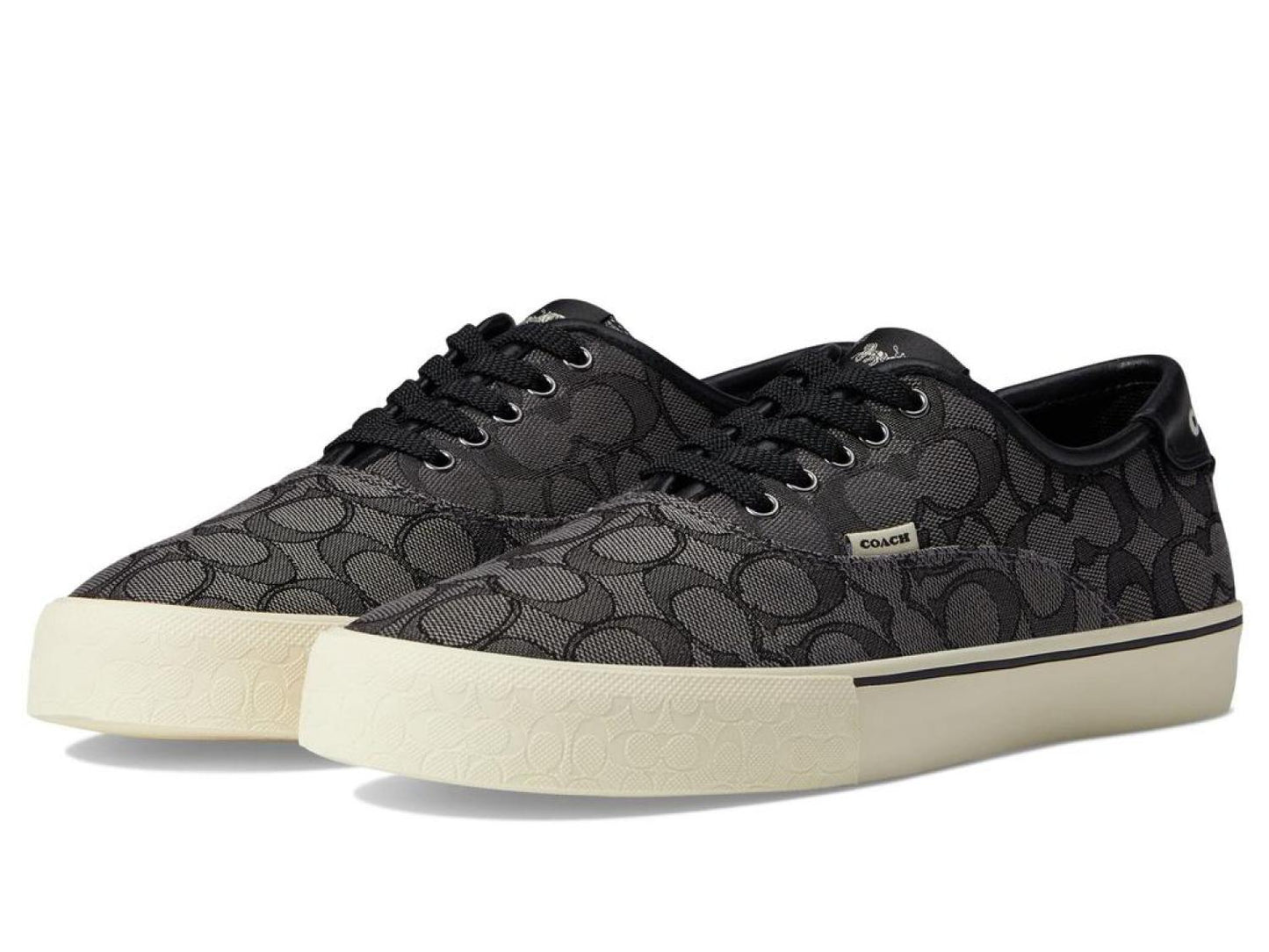 Signature Jacquard Leather Lace-Up Skate Sneaker