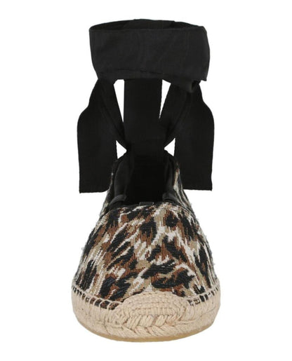 Saint Laurent Leopard-Print Espadrille Flats