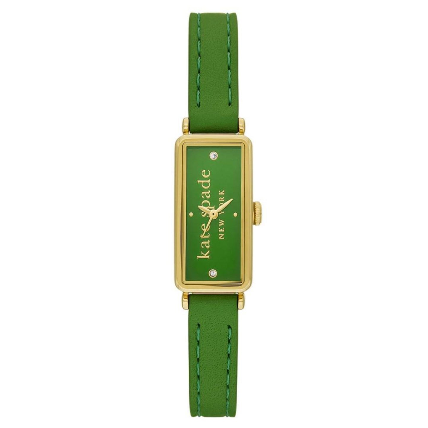 Women's Rosedale Three Hand Quartz Green Leather Watch 32mm