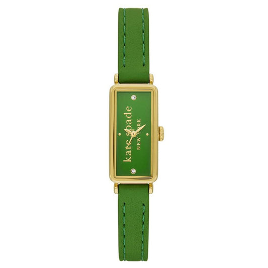 Women's Rosedale Three Hand Quartz Green Leather Watch 32mm