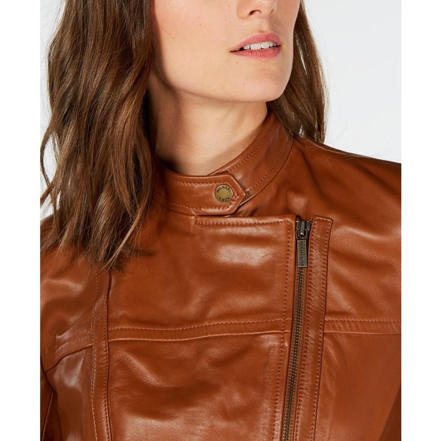 Petite Leather Moto Jacket