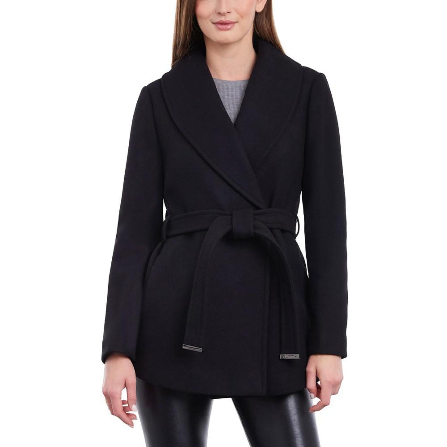 Women's Belted Shawl-Collar Coat