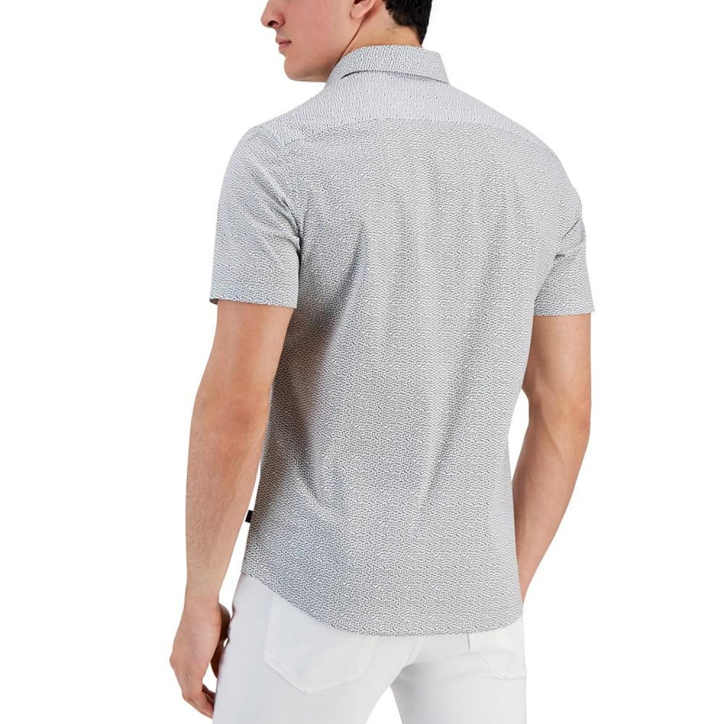 Men's Slim-Fit Geo-Texture Shirt