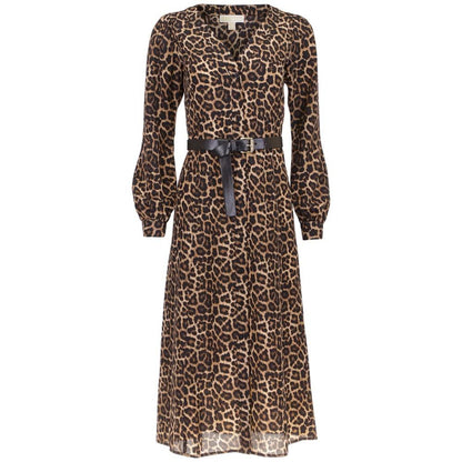 Women's Kate Animal-Print Button-Down Belted Midi Dress, Regular & Petite