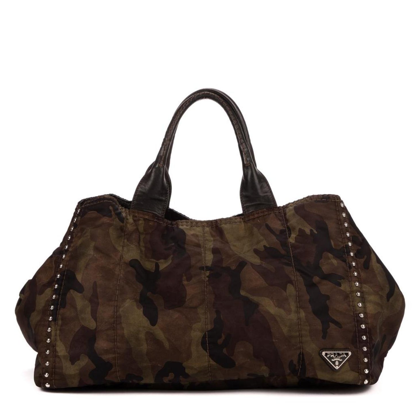 Large Side Studded Camouflage Horizontal Tote