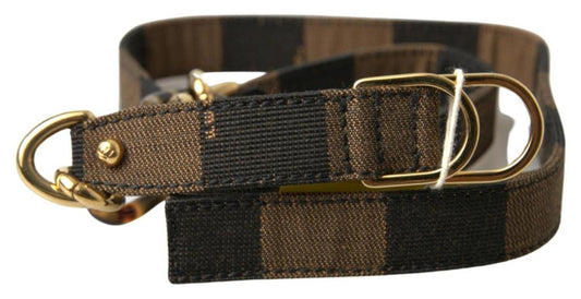 Fendi  Stripes Canvas Fashion Buckle Waist Women's Belt