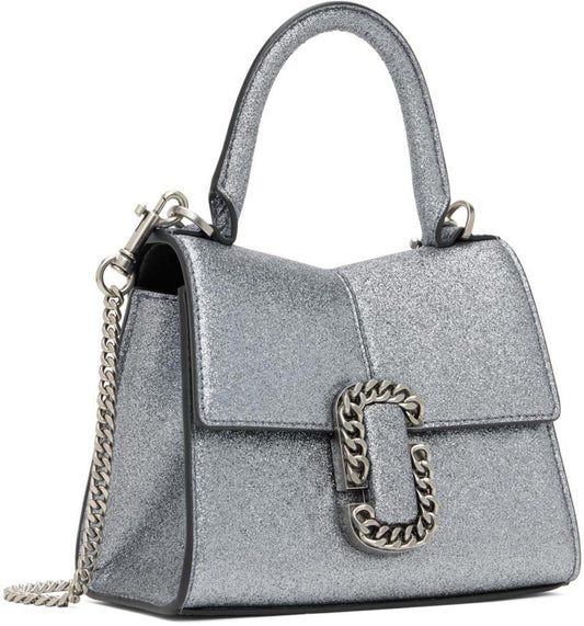 Silver 'The Galactic Glitter St. Marc Mini' Top Handle Bag