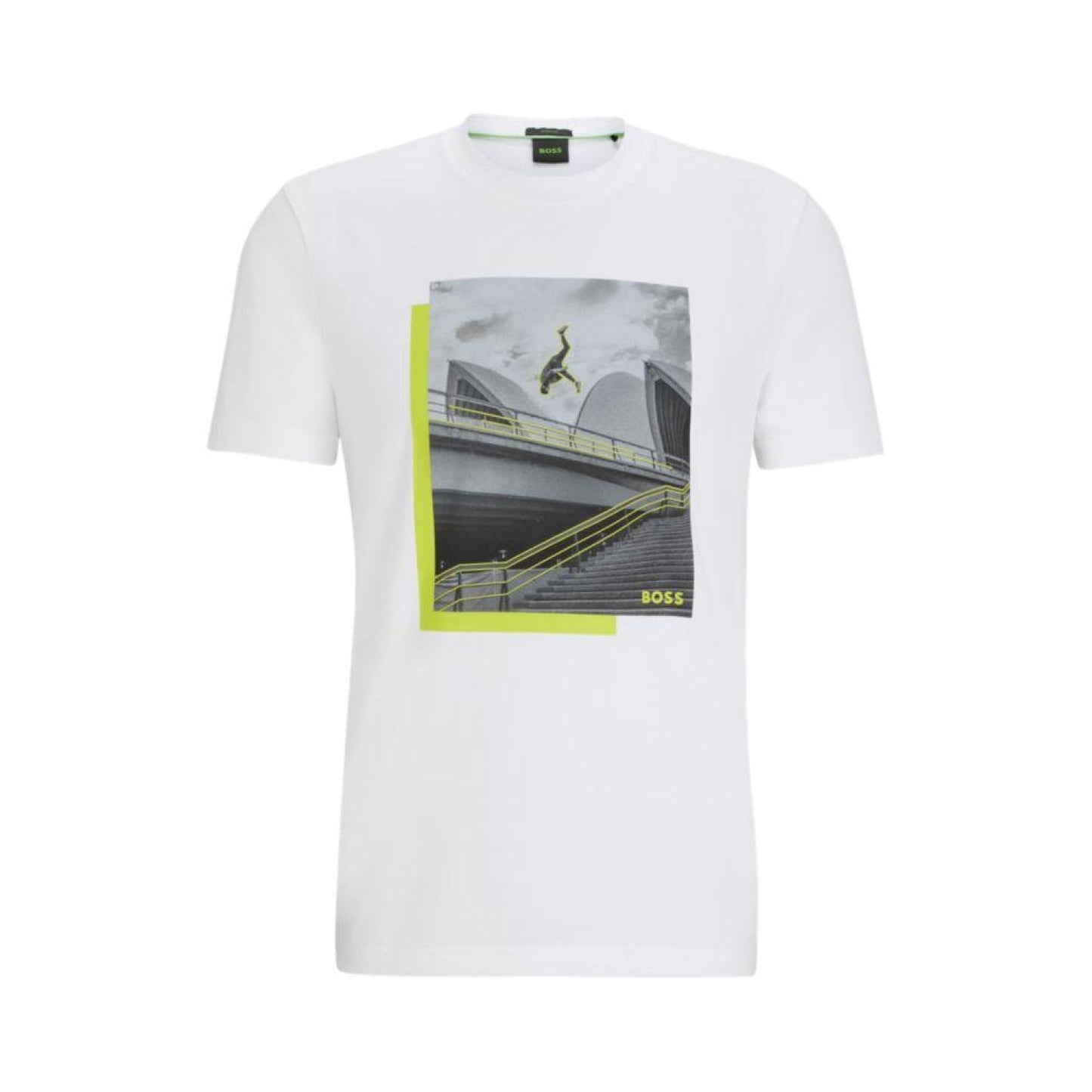 Photo-print T-shirt in stretch-cotton jersey