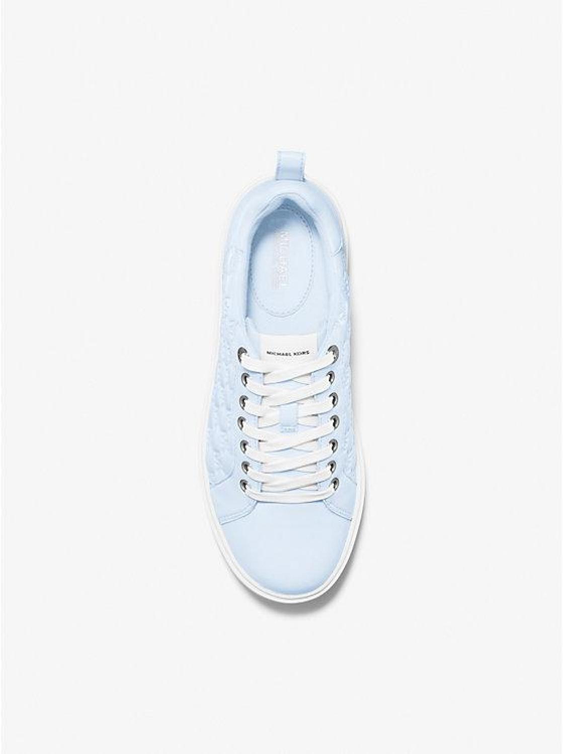 Emmett Logo Embossed Faux Patent Leather Sneakers