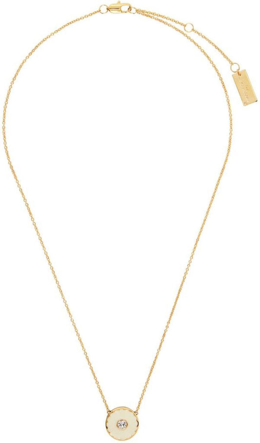 White & Gold 'The Medallion Pendant' Necklace