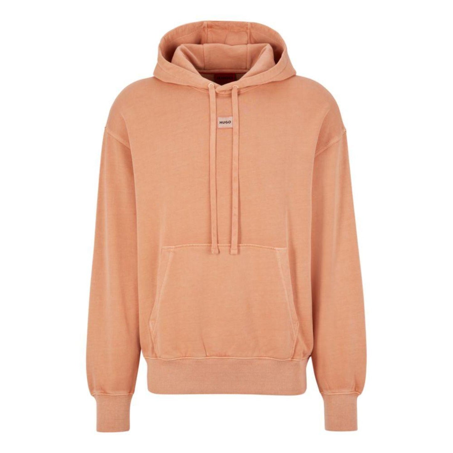 Cotton-terry relaxed-fit hoodie with logo patch