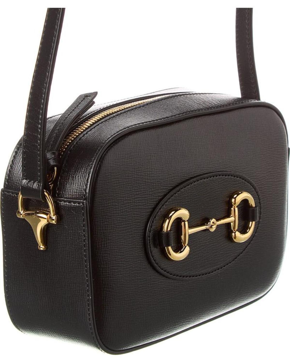 Gucci Horsebit 1955 Small Leather Shoulder Bag, Black