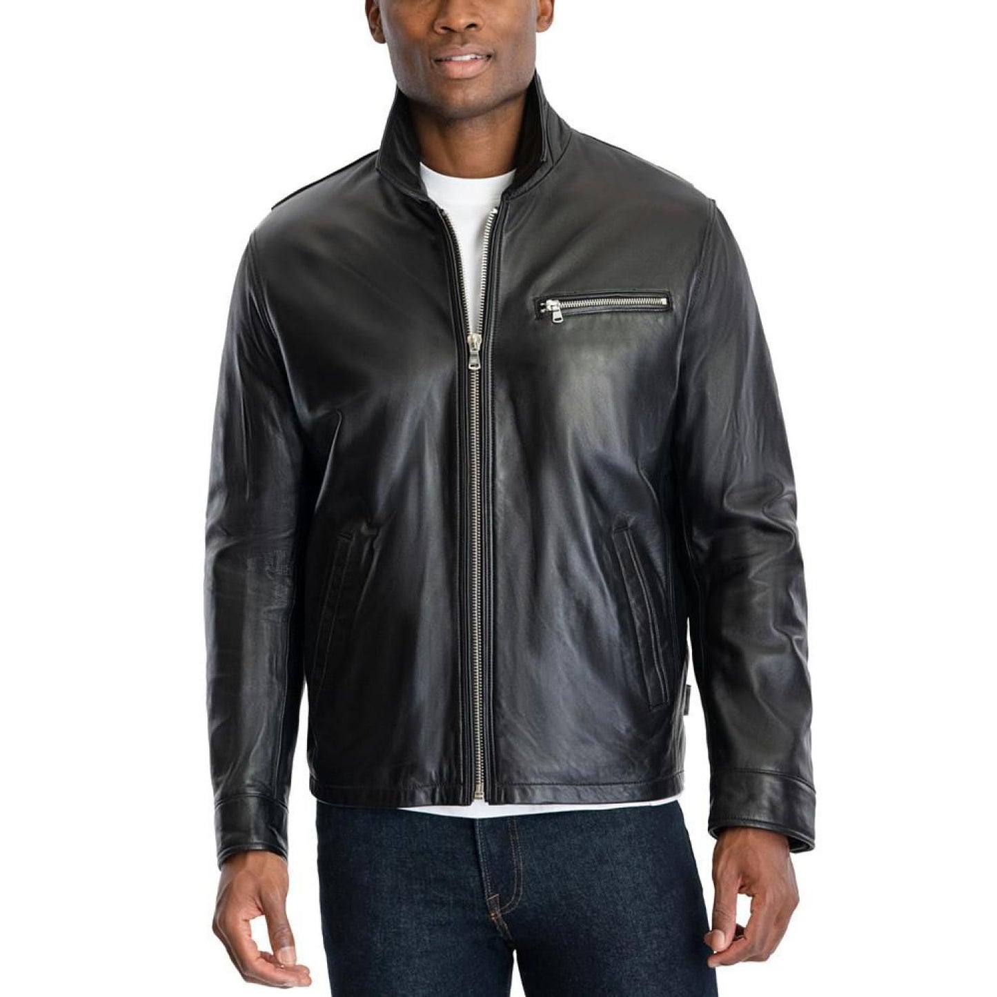 Men's James Dean Leather Jacket, Created for Macy's