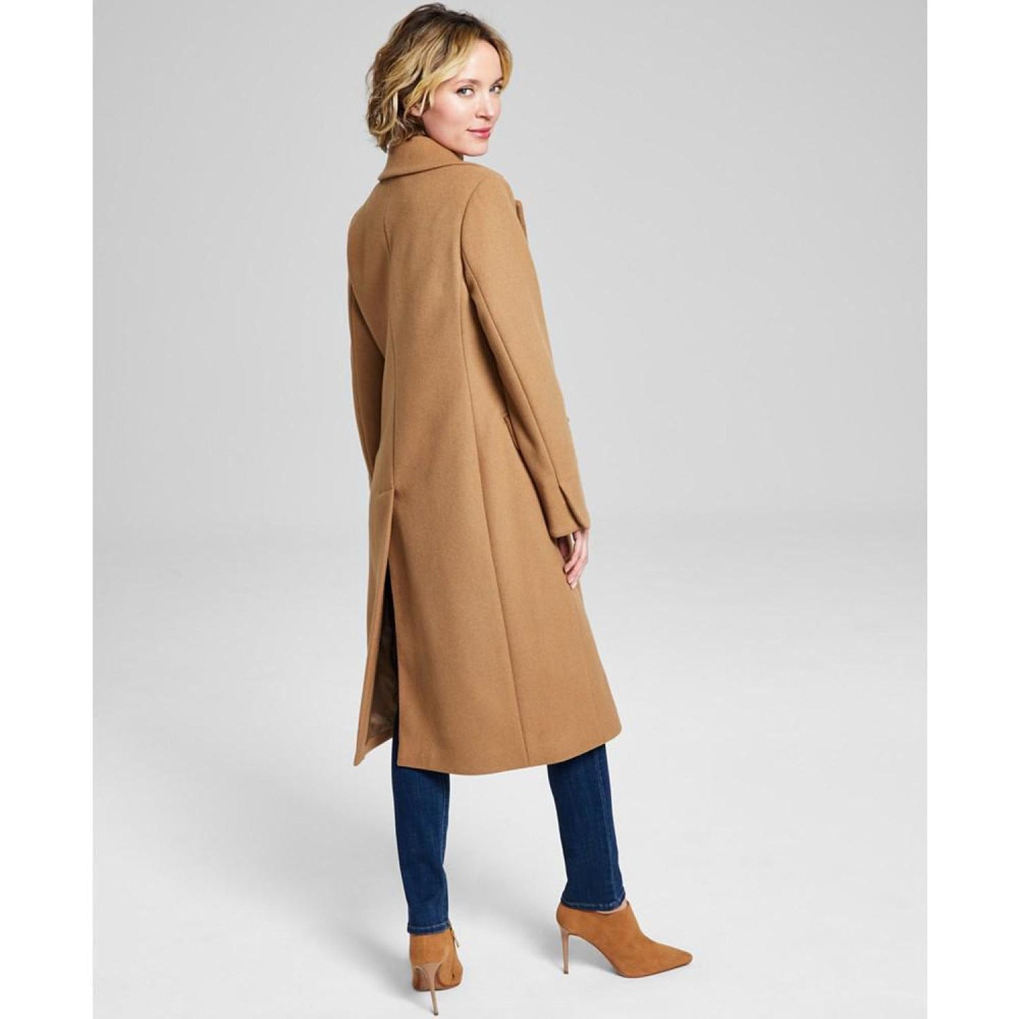 Women's Petite Single-Breasted Coat, Created for Macy's