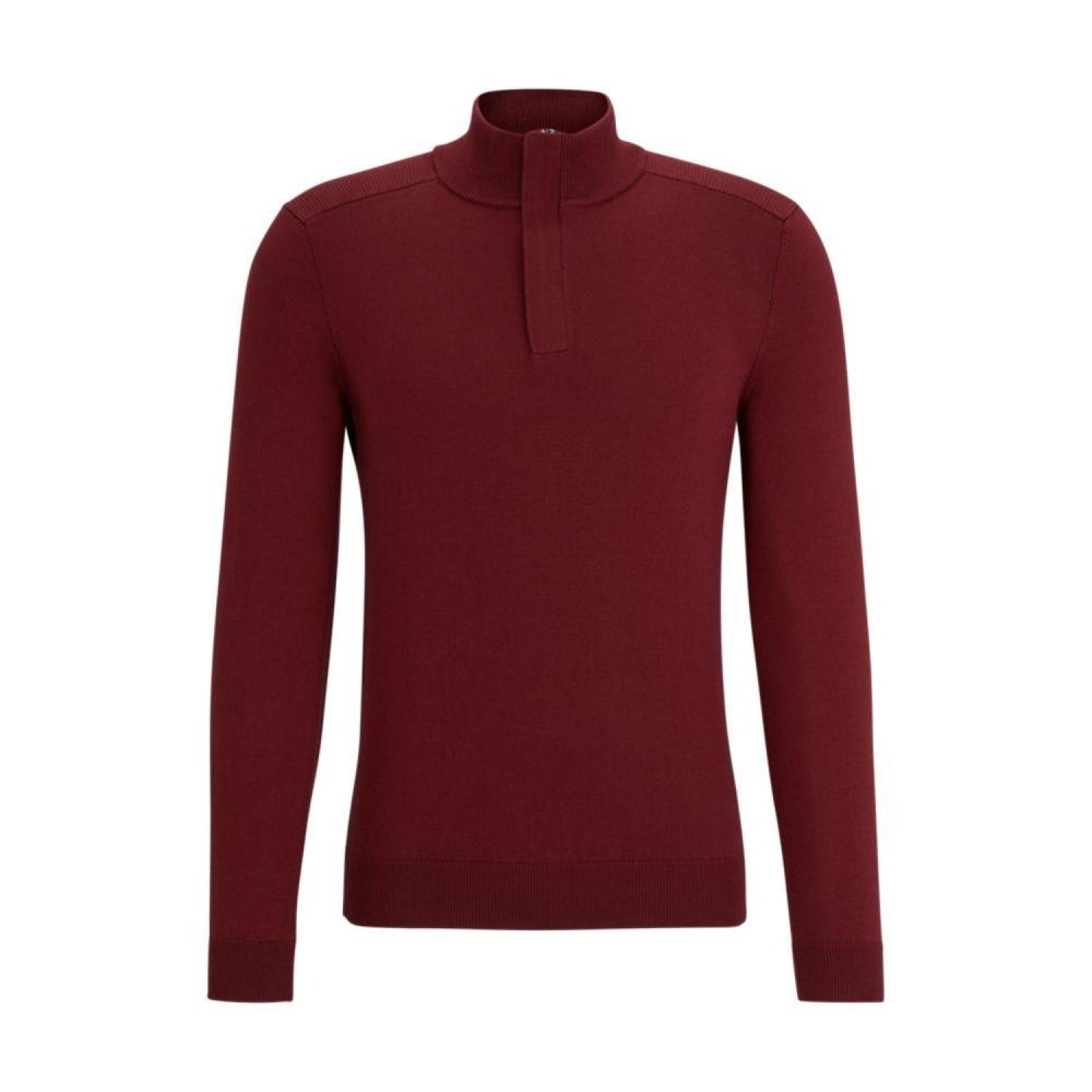 Regular-fit sweater with zip neckline