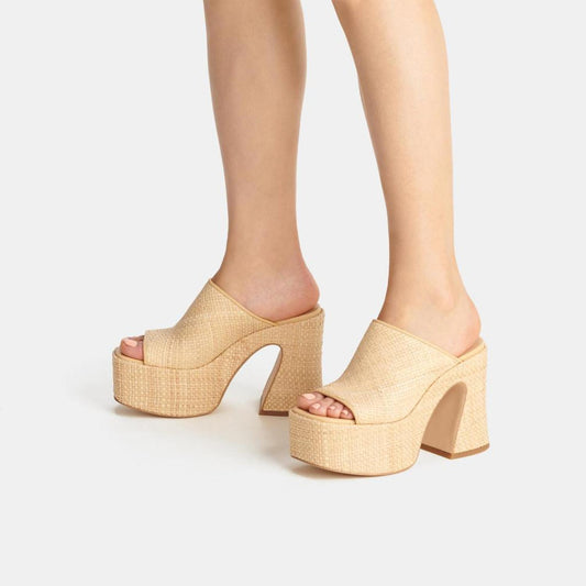 Coach Outlet Bobi Straw Platform Sandal