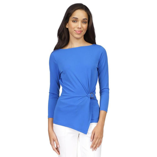 Women's Ring Twist Asymmetrical-Hem Top