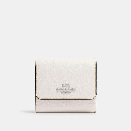 Coach Outlet Small Trifold Wallet With Rainbow Signature Interior