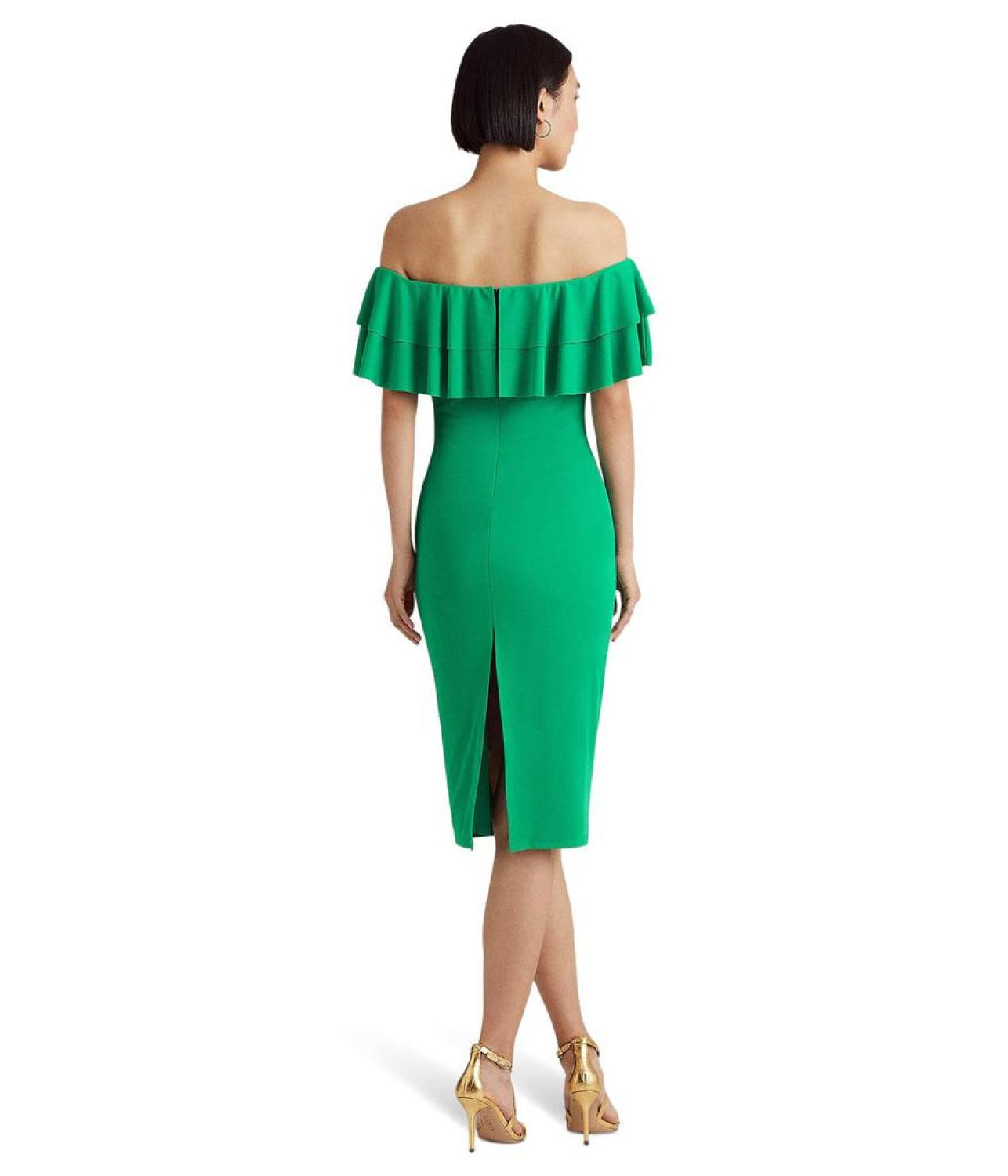 Jersey Off-the-Shoulder Cocktail Dress