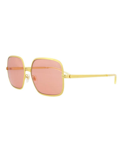 Square-Frame Metal Sunglasses