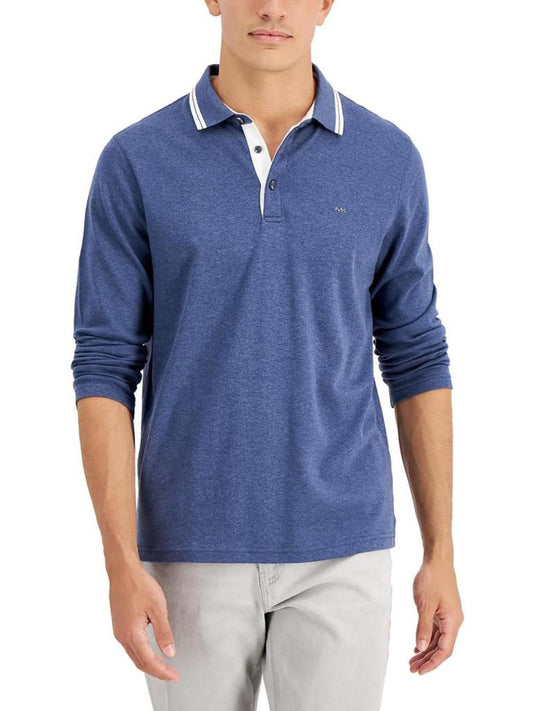 Mens Cotton Long Sleeves Polo