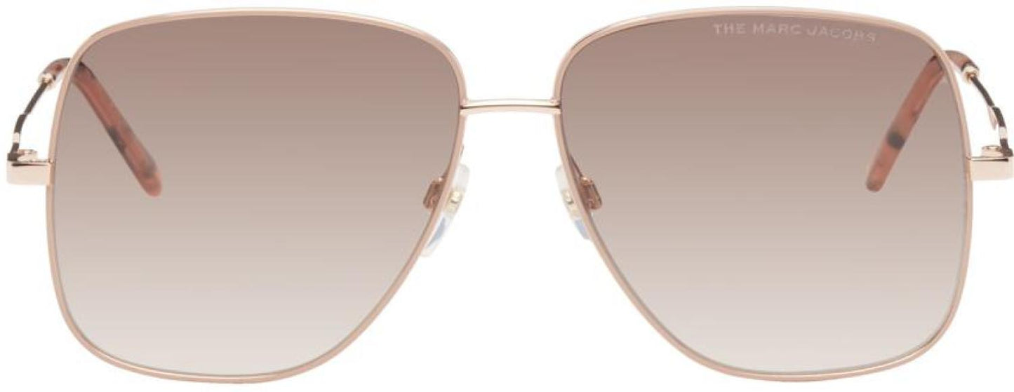 Rose Gold Aviator Sunglasses