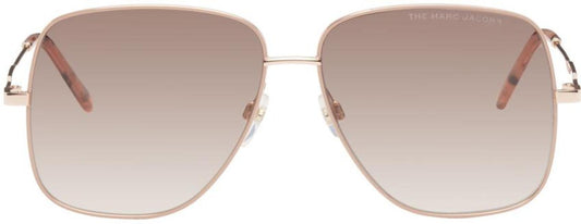 Rose Gold Aviator Sunglasses