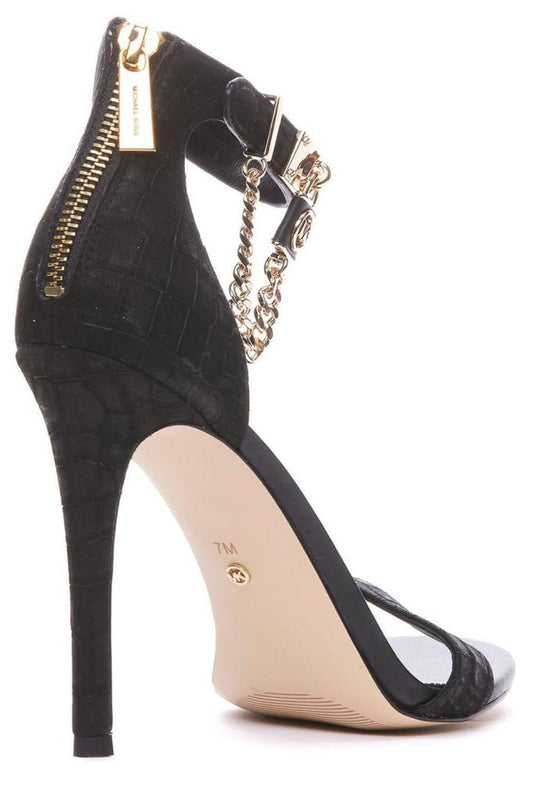 Michael Michael Kors Hamilton Chain Embellished High Heel Sandals