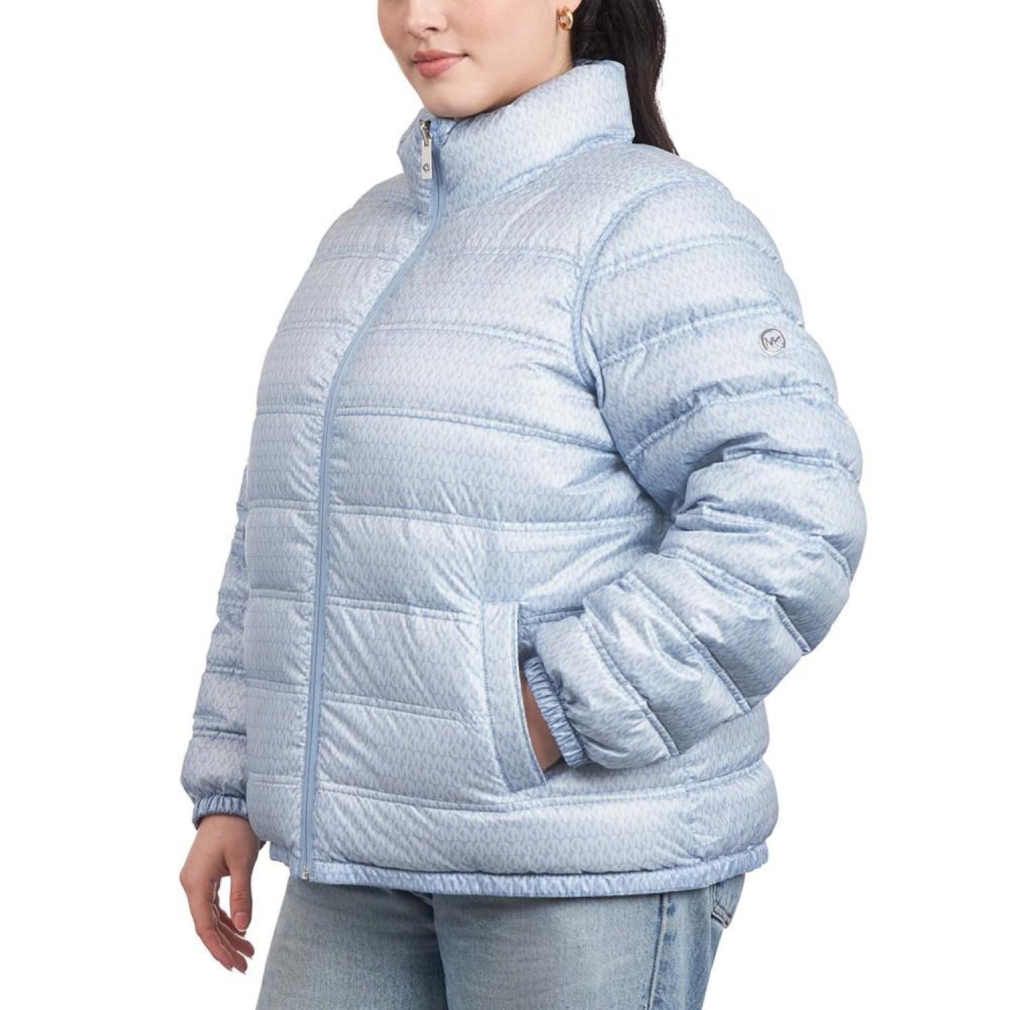 Women's Plus Size Reversible Shine Down Puffer Coat, Created for Macy's