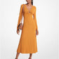 Ribbed Stretch Knit Ring Midi Dress