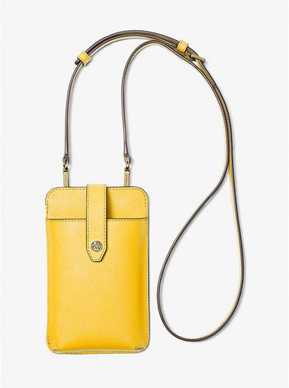 Saffiano Leather Smartphone Crossbody Bag