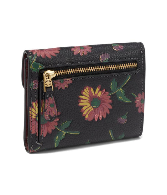 Floral Printed Leather Wyn Small Wallet