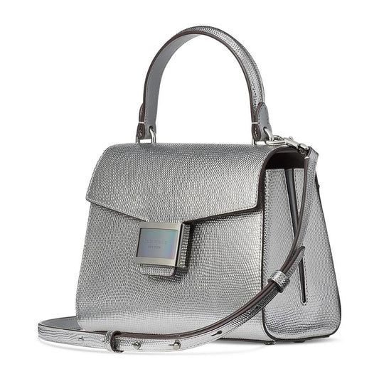 Katy Lizard Embossed Leather Small Top Handle