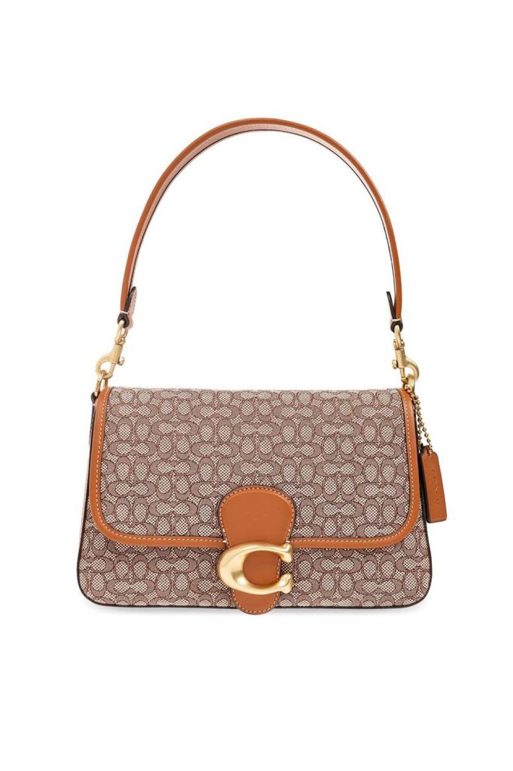 Coach Soft Tabby Logo Plaque Shoulder Bag