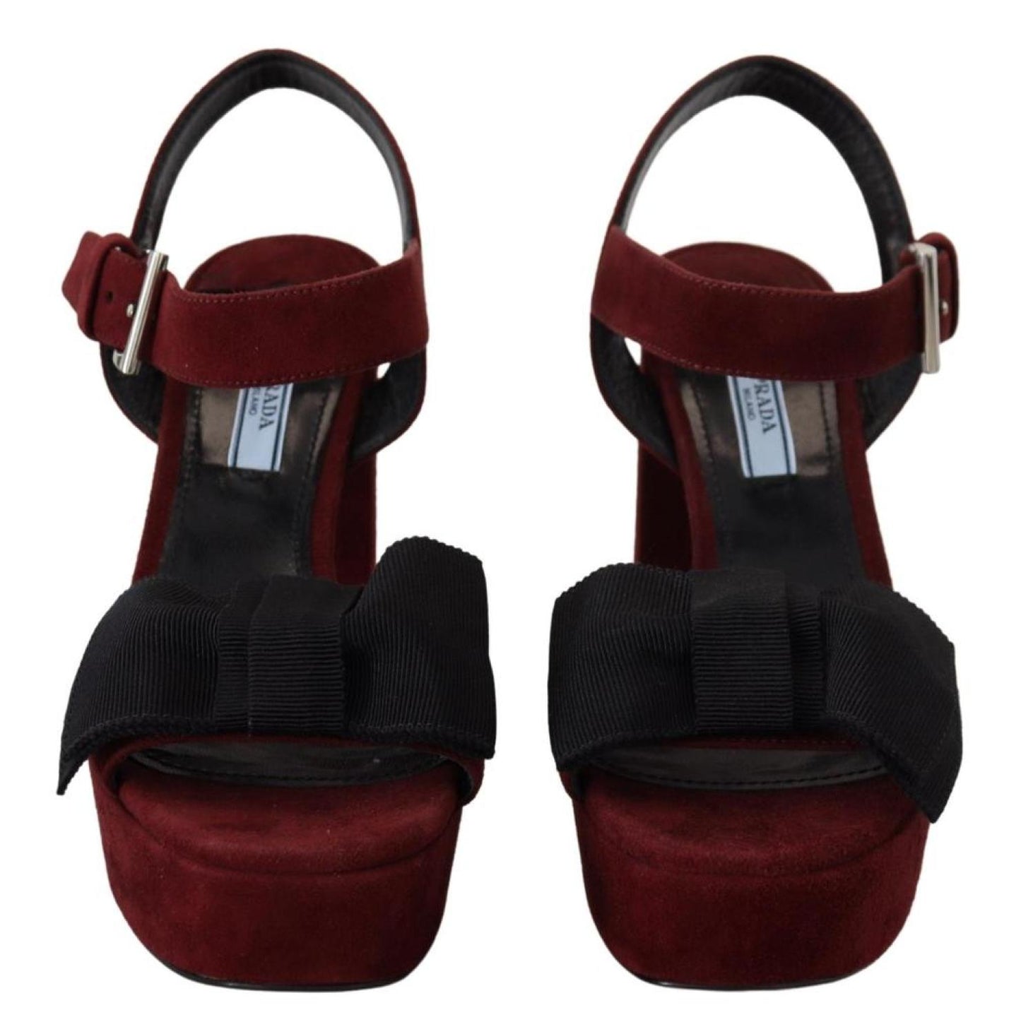 Prada  Suede Leather Sandals Ankle Strap Women's Shoes