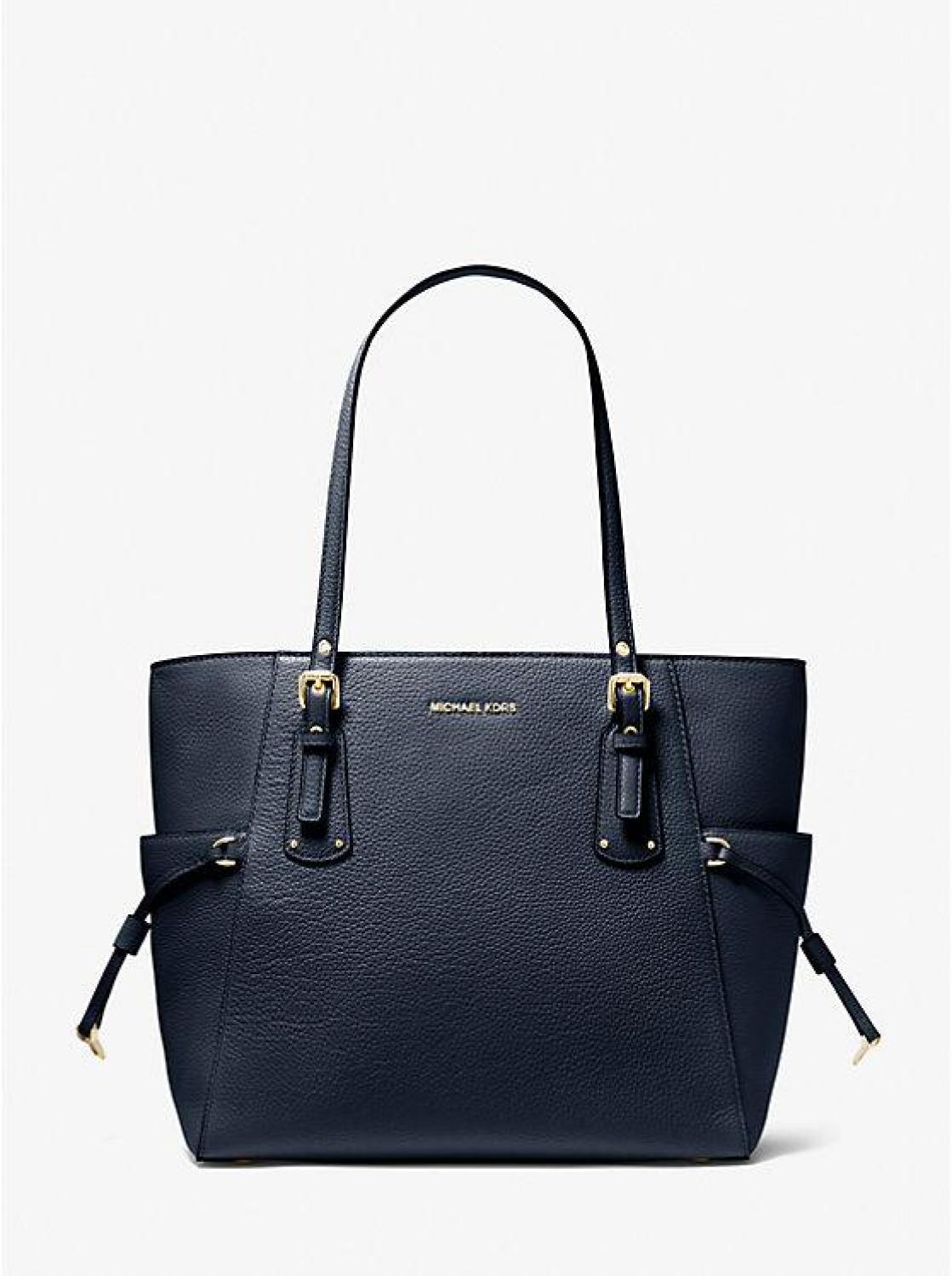 Voyager Small Pebbled Leather Tote Bag