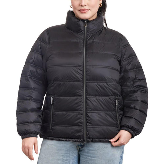 Women's Plus Size Reversible Shine Down Puffer Coat, Created for Macy's