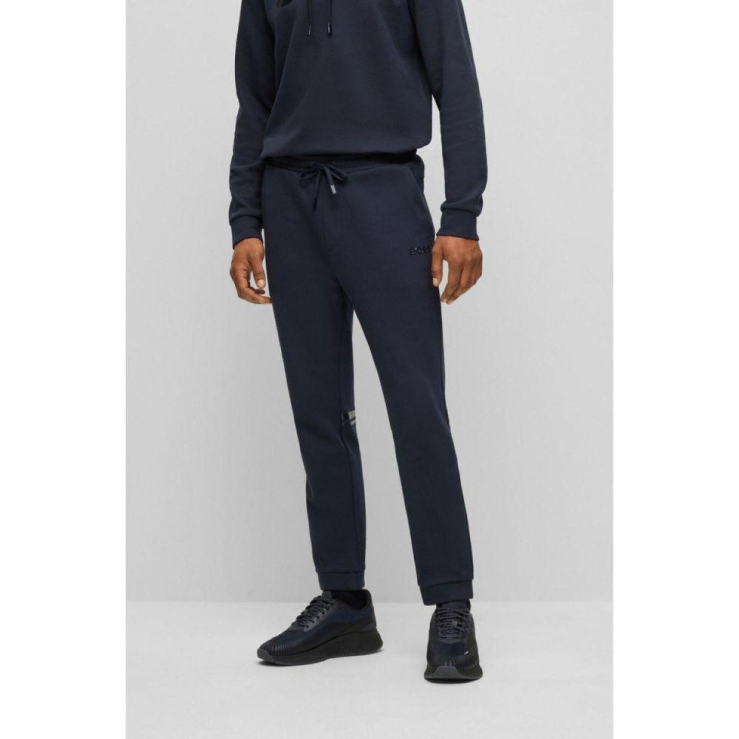 Cotton-piqu tracksuit bottoms with logo detail